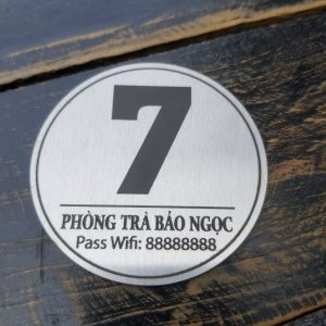 thẻ số bàn cà phê